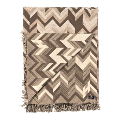 Hermes Wool Cashmere Chevrons Camo Blanket Ficelle 2 of 4