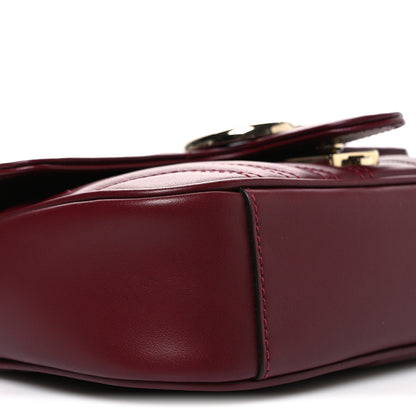 Gucci Calfskin Matelasse Mini GG Marmont Shoulder Bag Rosso Ancora 9 of 10