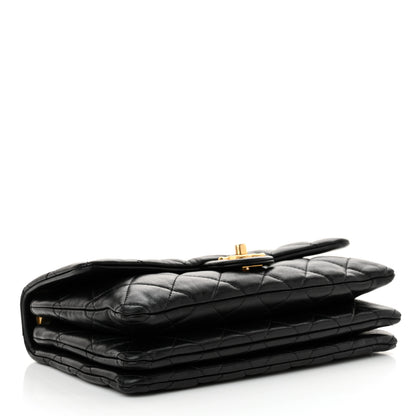 Chanel Lambskin Quilted Medium Pillow Crush Flap Bag Black 4 of 13
