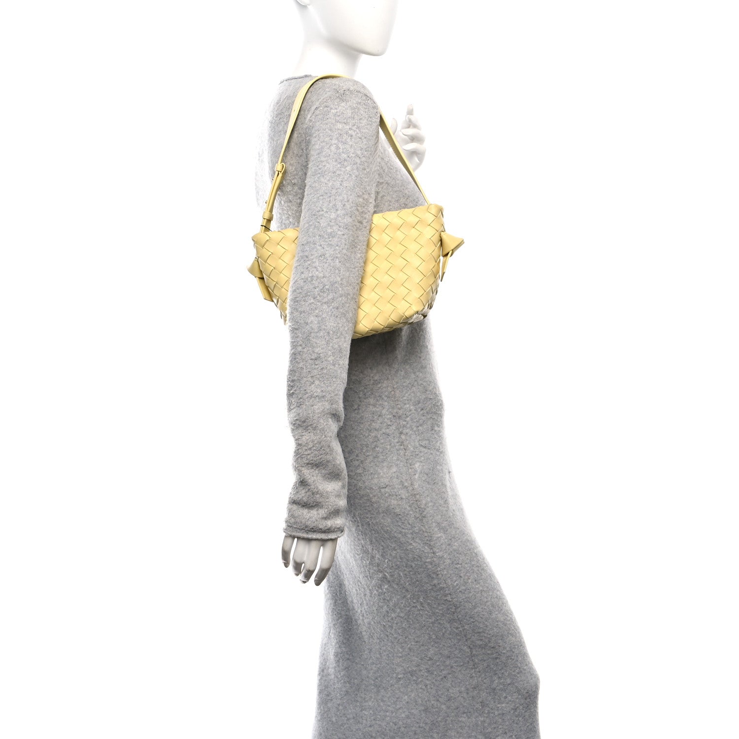 Bottega Veneta Nappa Intrecciato Tie Shoulder Bag Ice Cream 2 of 9