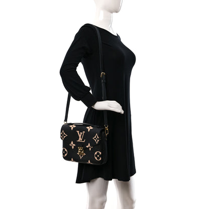Louis Vuitton Empreinte Monogram Giant Pochette Metis Black Beige 2 of 9