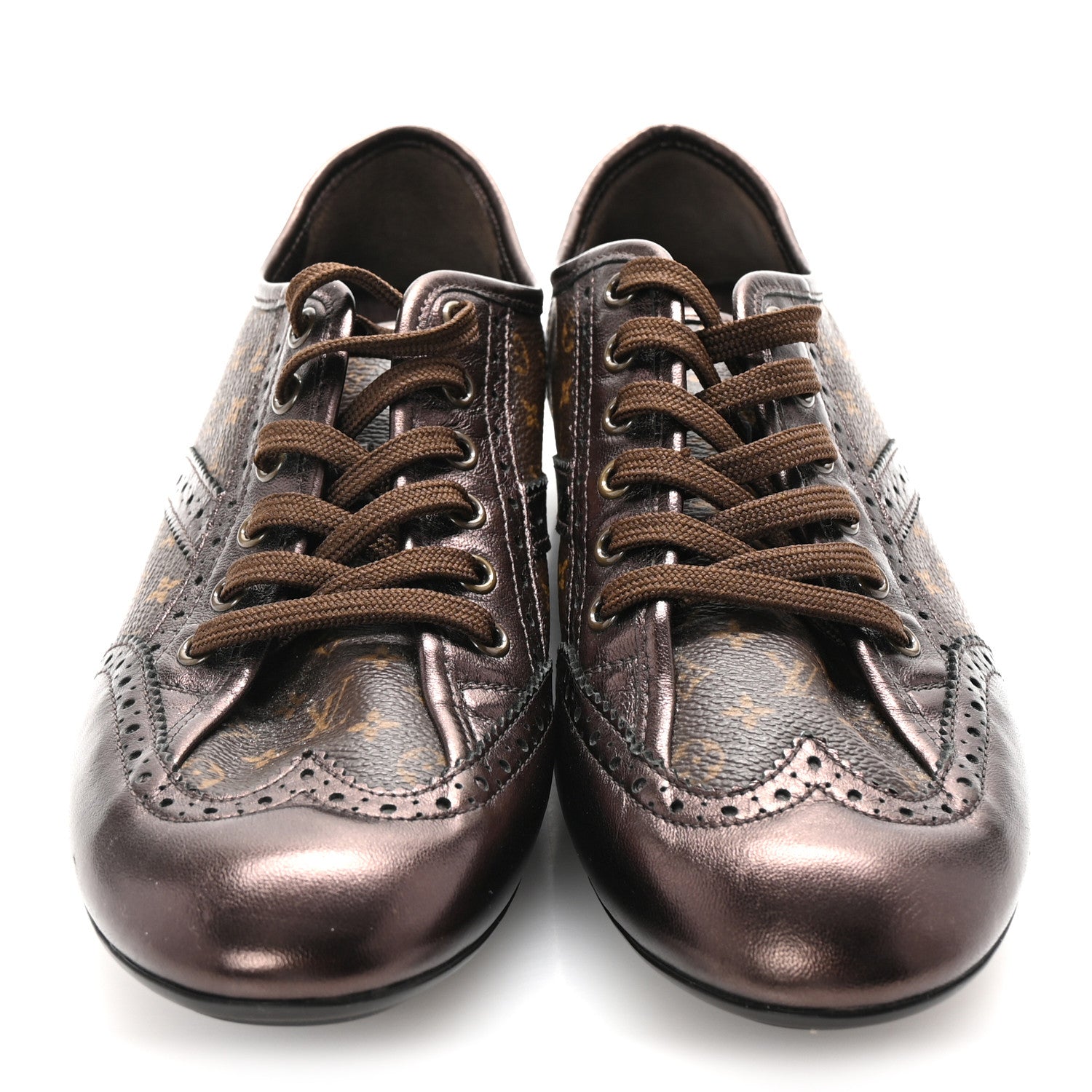 Louis Vuitton Calfskin Monogram Lyrics Sneakers 38 Bronze 3 of 8