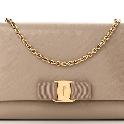 Salvatore Ferragamo Printed Calfskin Ginny Shoulder Bag Beige 7 of 14