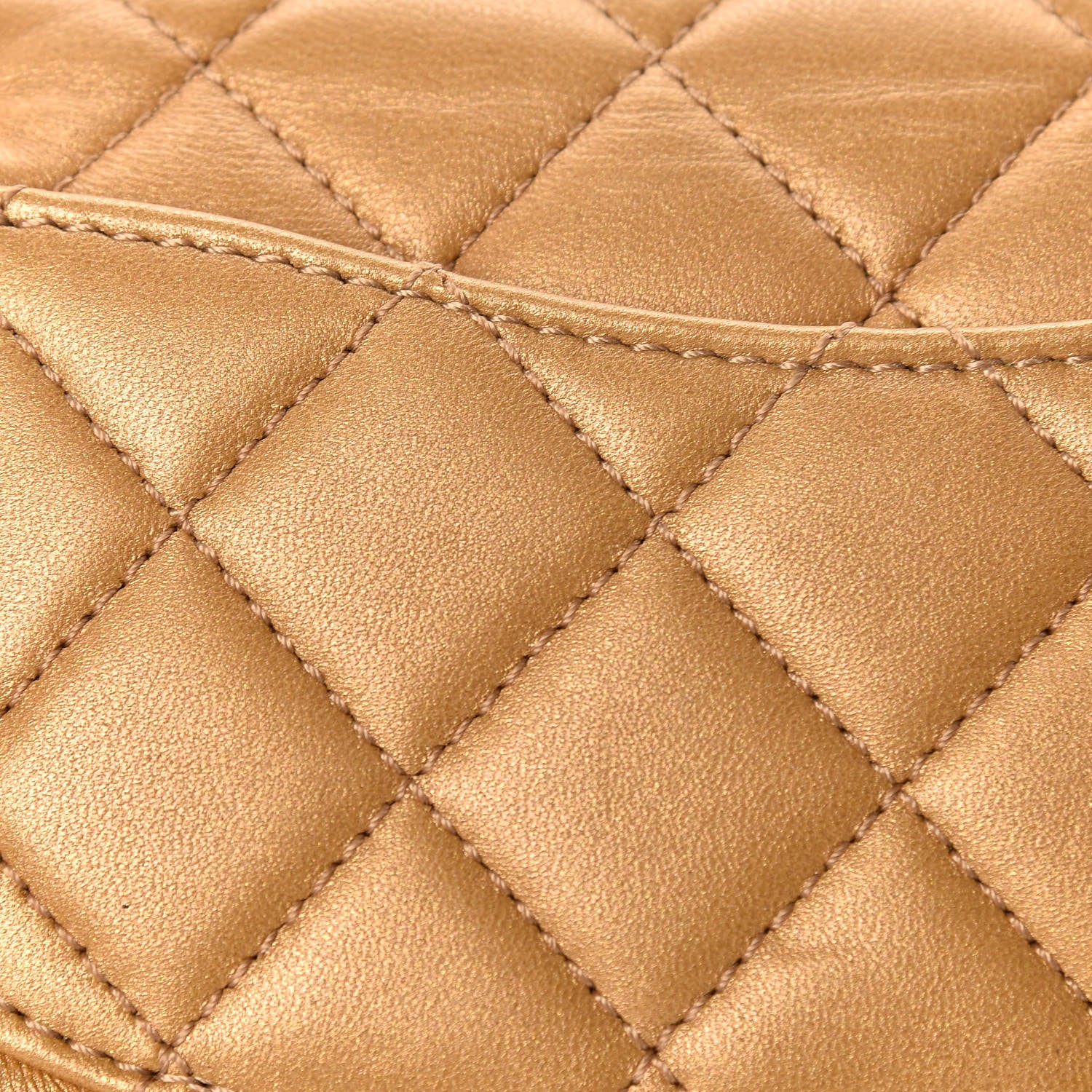 Chanel Metallic Lambskin Quilted Extra Mini Medallion Flap Gold 10 of 19