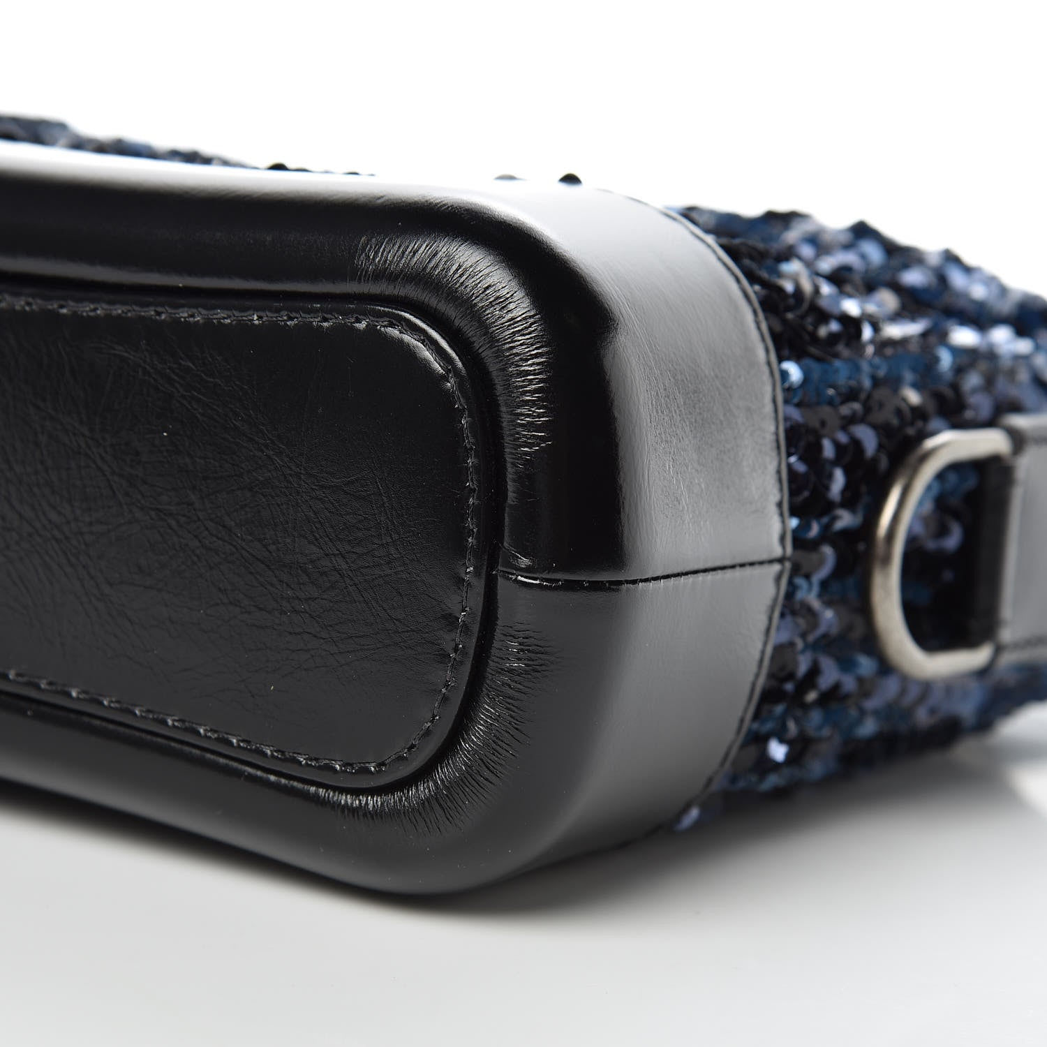 Chanel Sequin Calfskin Small Gabrielle Hobo Black Blue 9 of 9