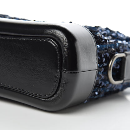 Chanel Sequin Calfskin Small Gabrielle Hobo Black Blue 9 of 9