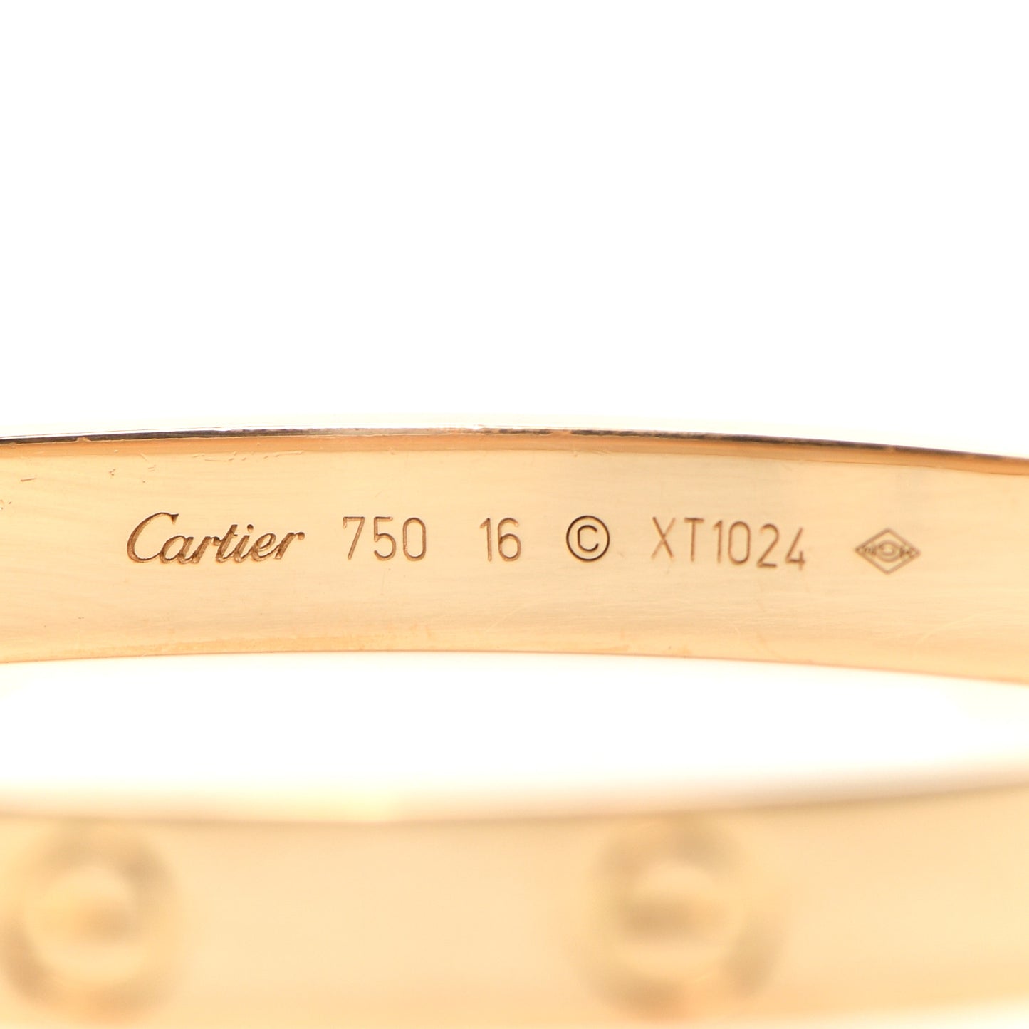 18K Yellow Gold LOVE Bracelet 16