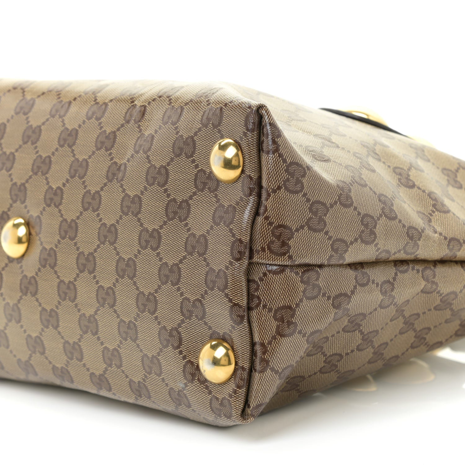 Gucci Crystal Monogram Small Babouska Tote Dark Brown 6 of 13