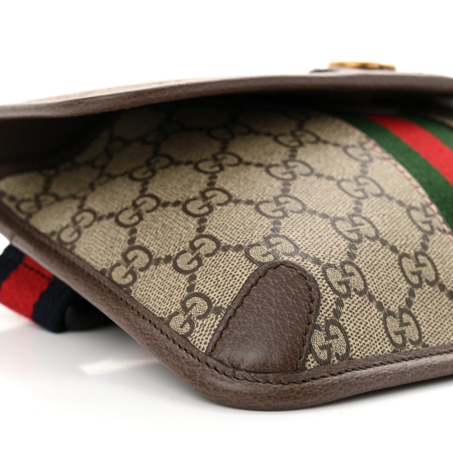 Gucci GG Supreme Monogram Web Small Ophidia Belt Bag Brown 9 of 10