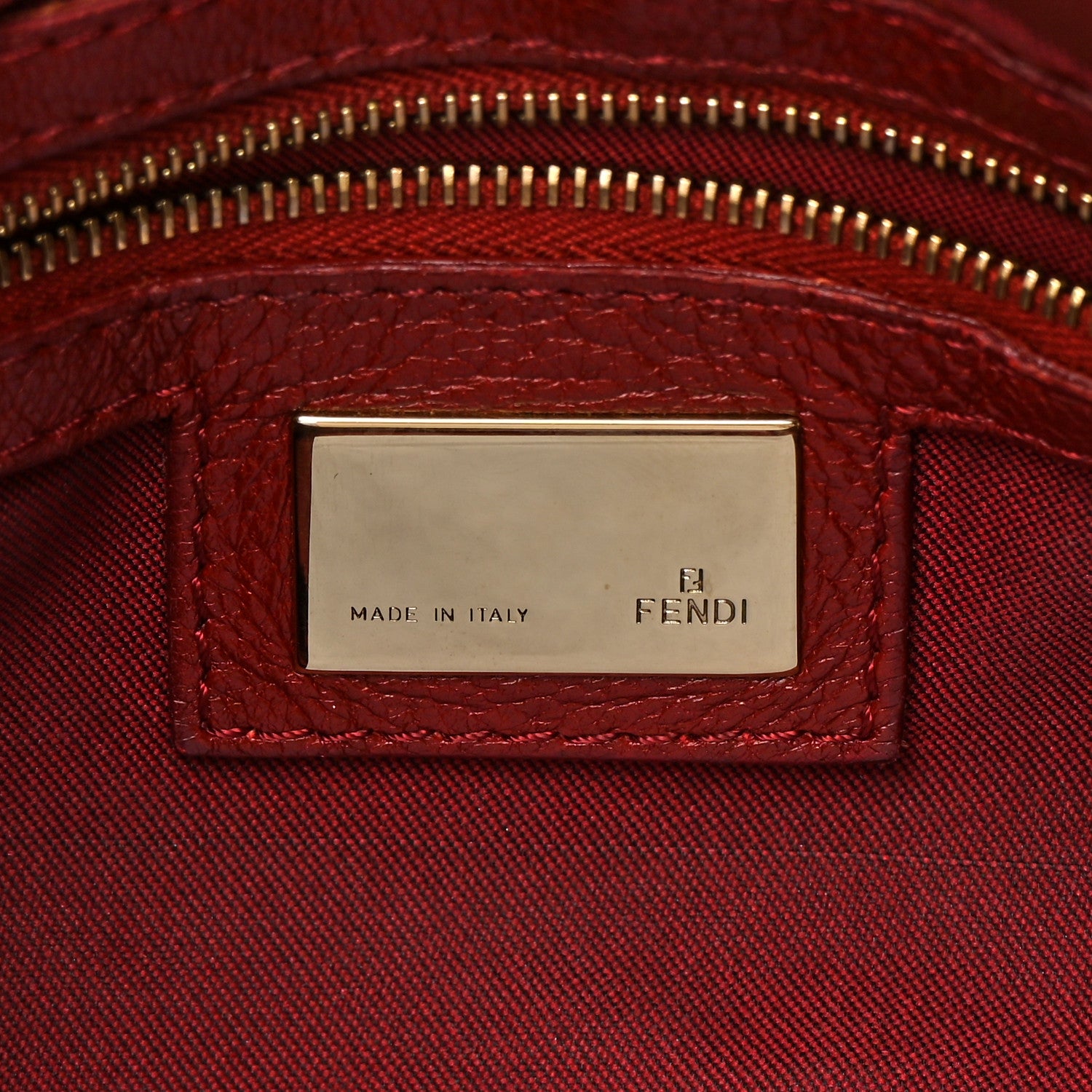 Fendi Calfskin Baguette Red 6 of 17