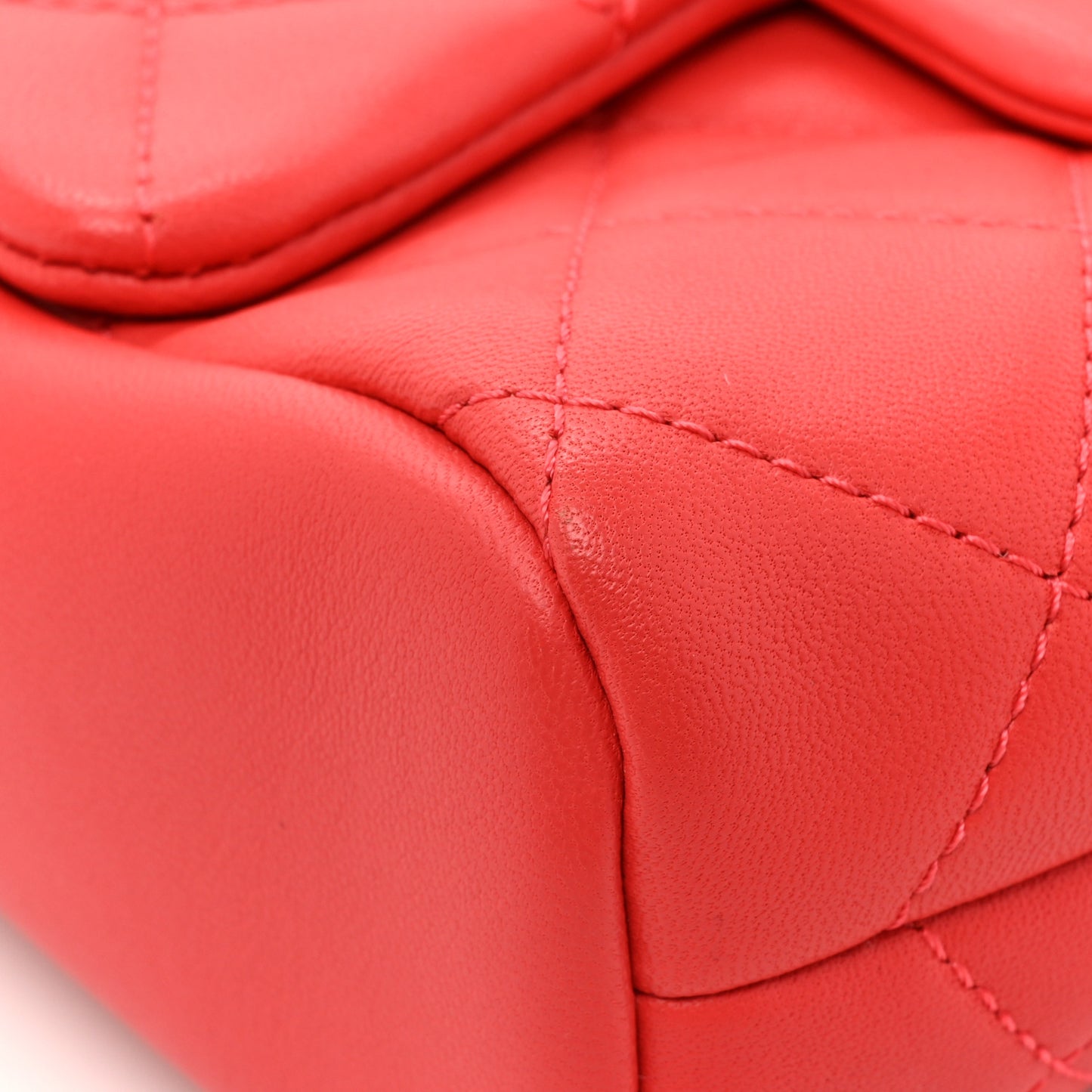 Lambskin Quilted Side-Packs Red