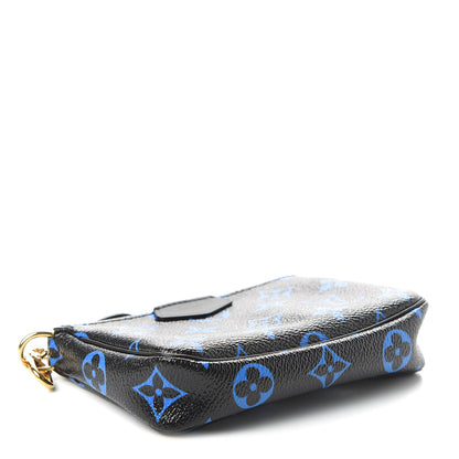 Louis Vuitton Colored Monogram Mini Pochette Accessories Blue Black 4 of 9