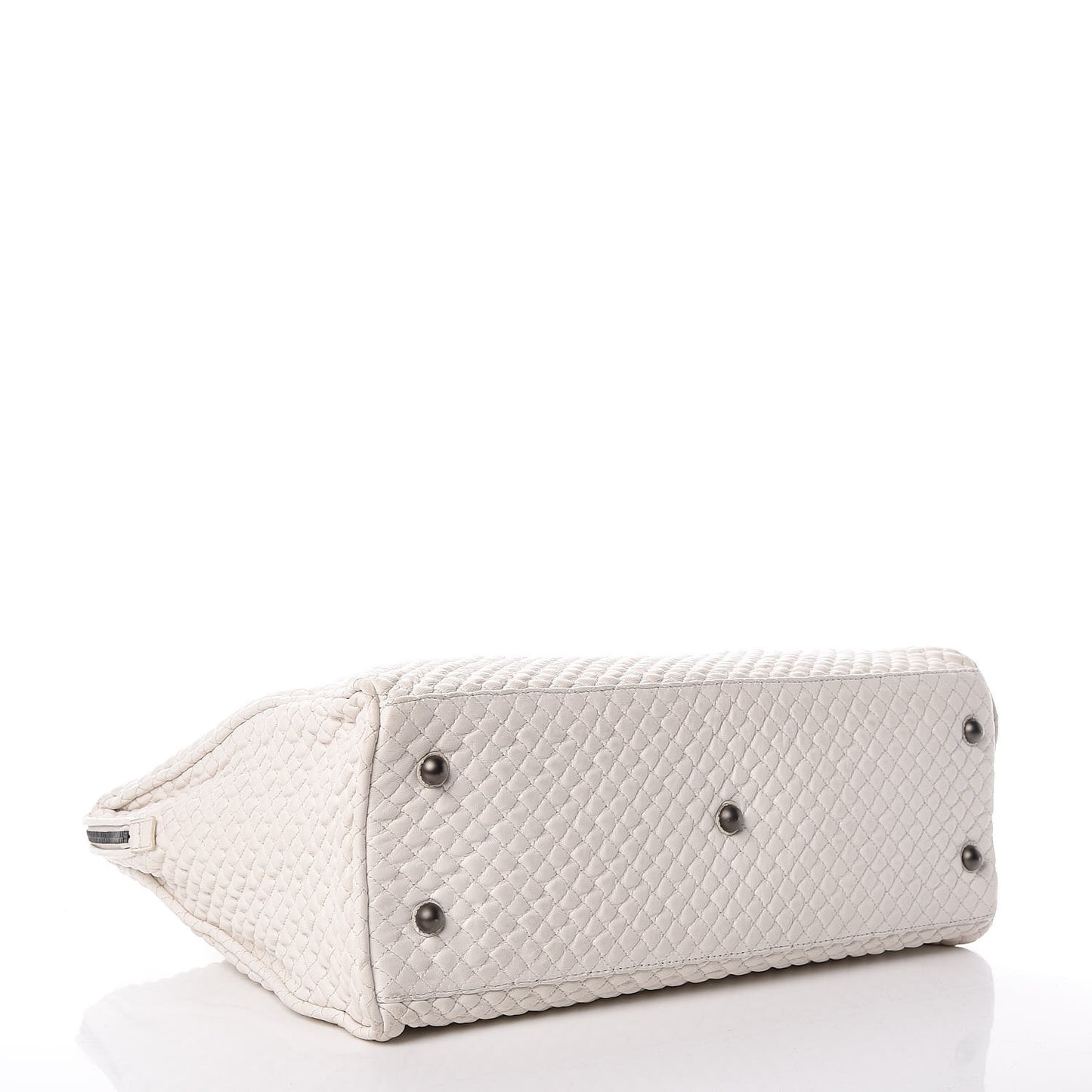 Nappa Bubble Quilted Tote White