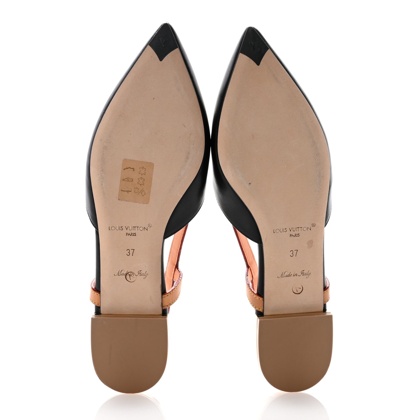 Calfskin Blossom Slingback Flat Ballerina 37 Black