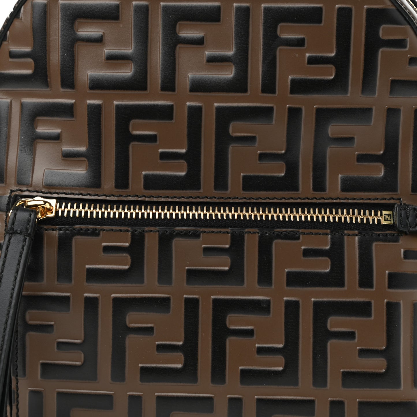 Vitello Bi-Color FF 1974 Embossed Mini Backpack Maya Black