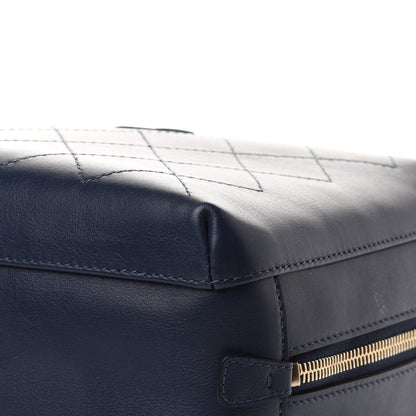 Chanel Calfskin Stitched CC Camera Case Bag Blue 11 of 17