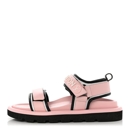 Louis Vuitton Calfskin Pool Pillow Flat Comfort Sandals 38 Rose Clair Pink 1 of 8