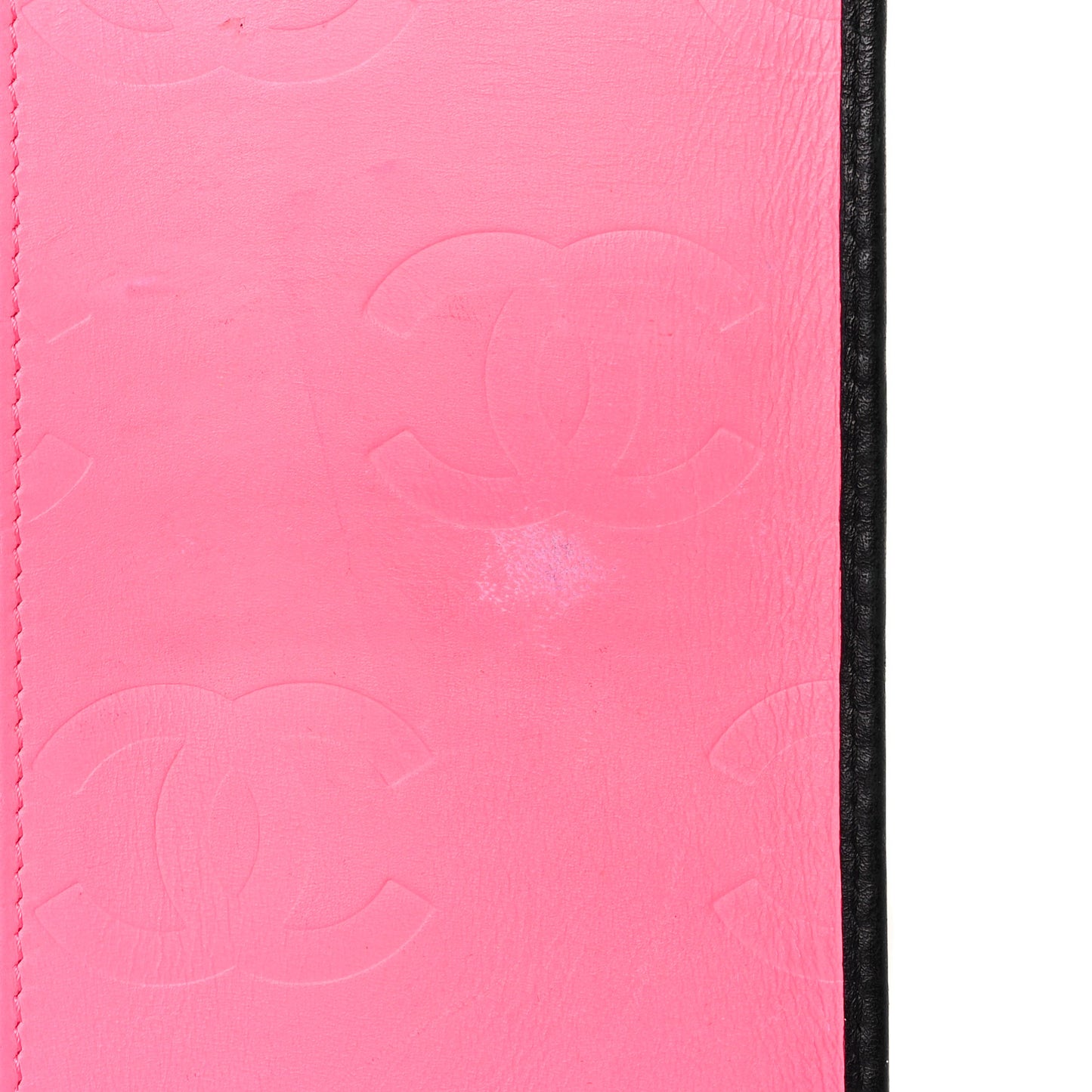 Calfskin Quilted Cambon Yen Wallet Black