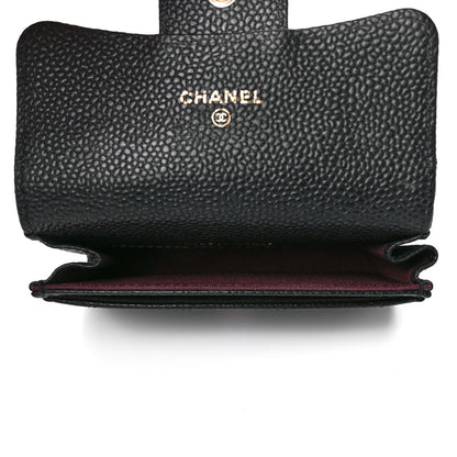 Chanel Caviar Quilted Flap Card Holder Wallet Black 5 of 13