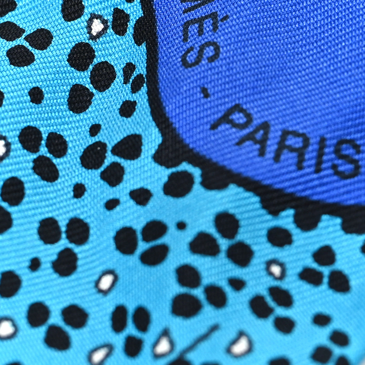 Silk Les Leopards Twilly Bleu Roy Turquoise Ciel