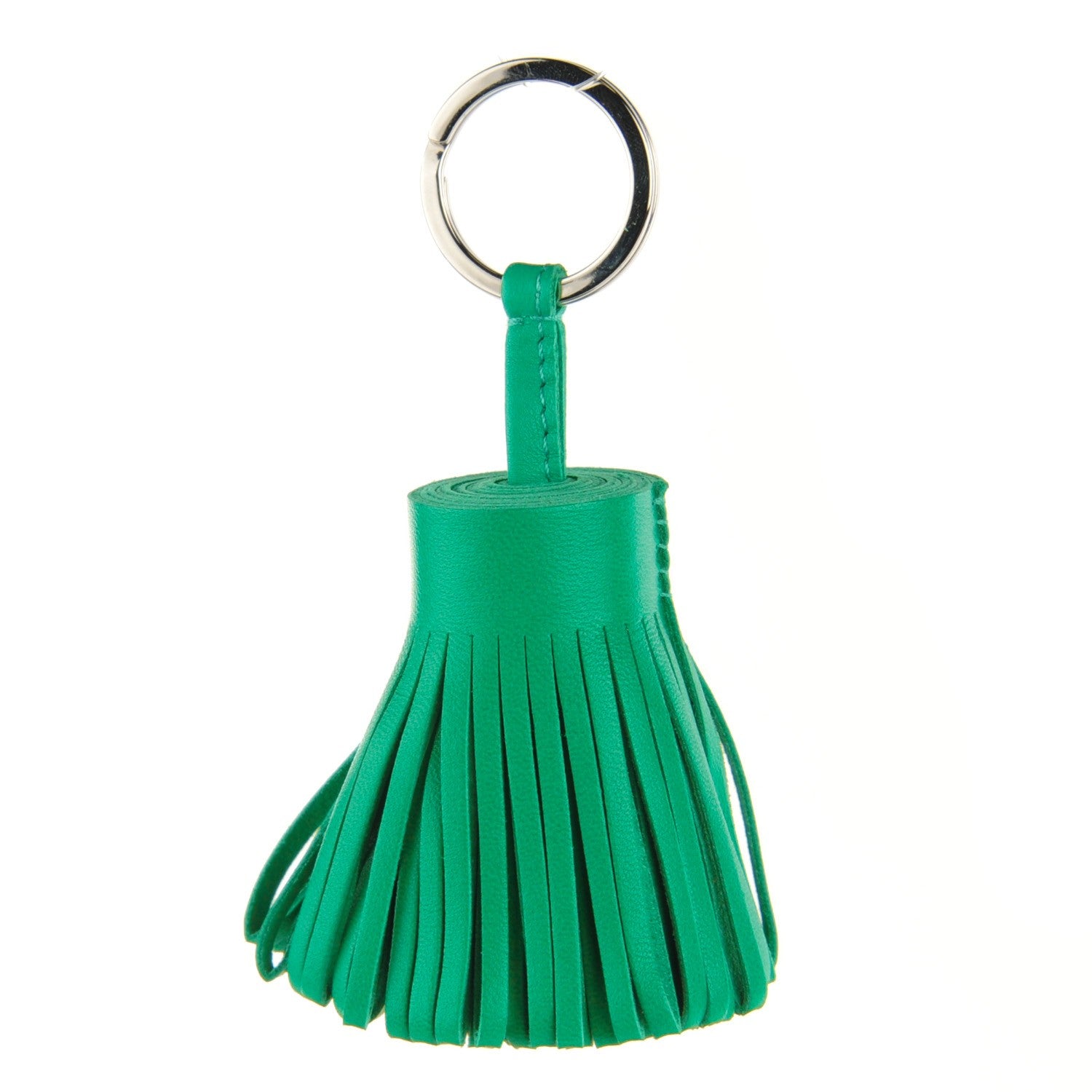 Hermes Lambskin Carmen Tassel Key Holder Menthe 1 of 5