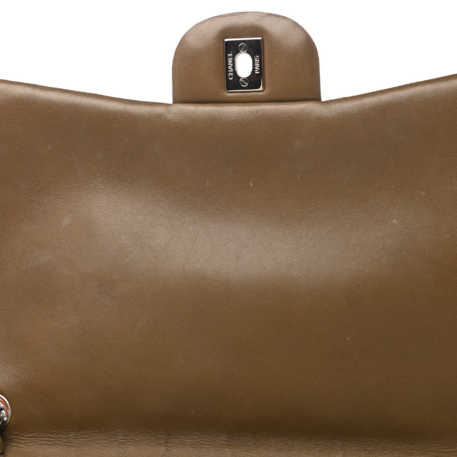 Chanel Patent Quilted Maxi Single Flap Brown 12 of 17