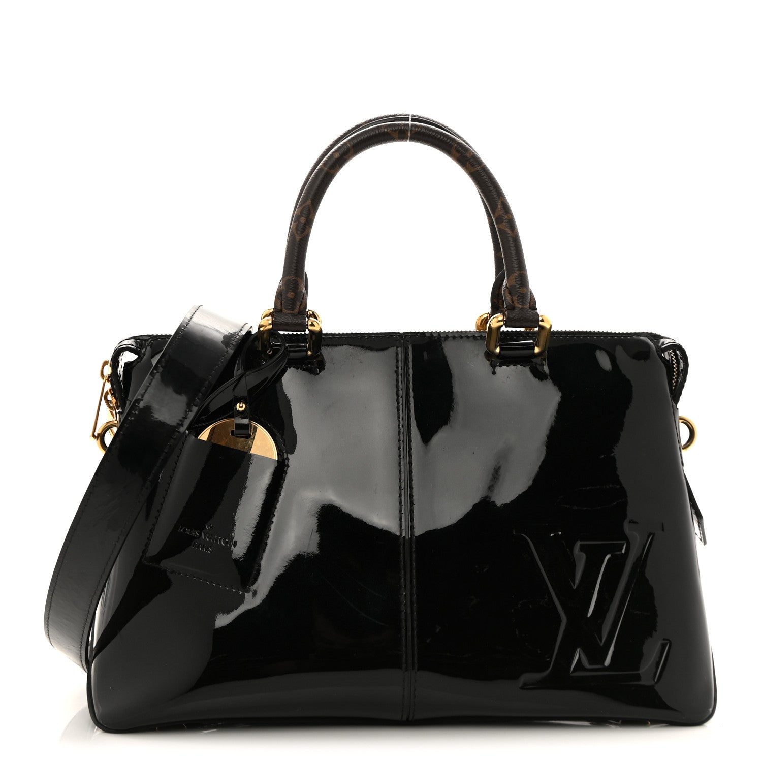 Louis Vuitton Patent Calfskin Miroir Tote Black 1 of 10