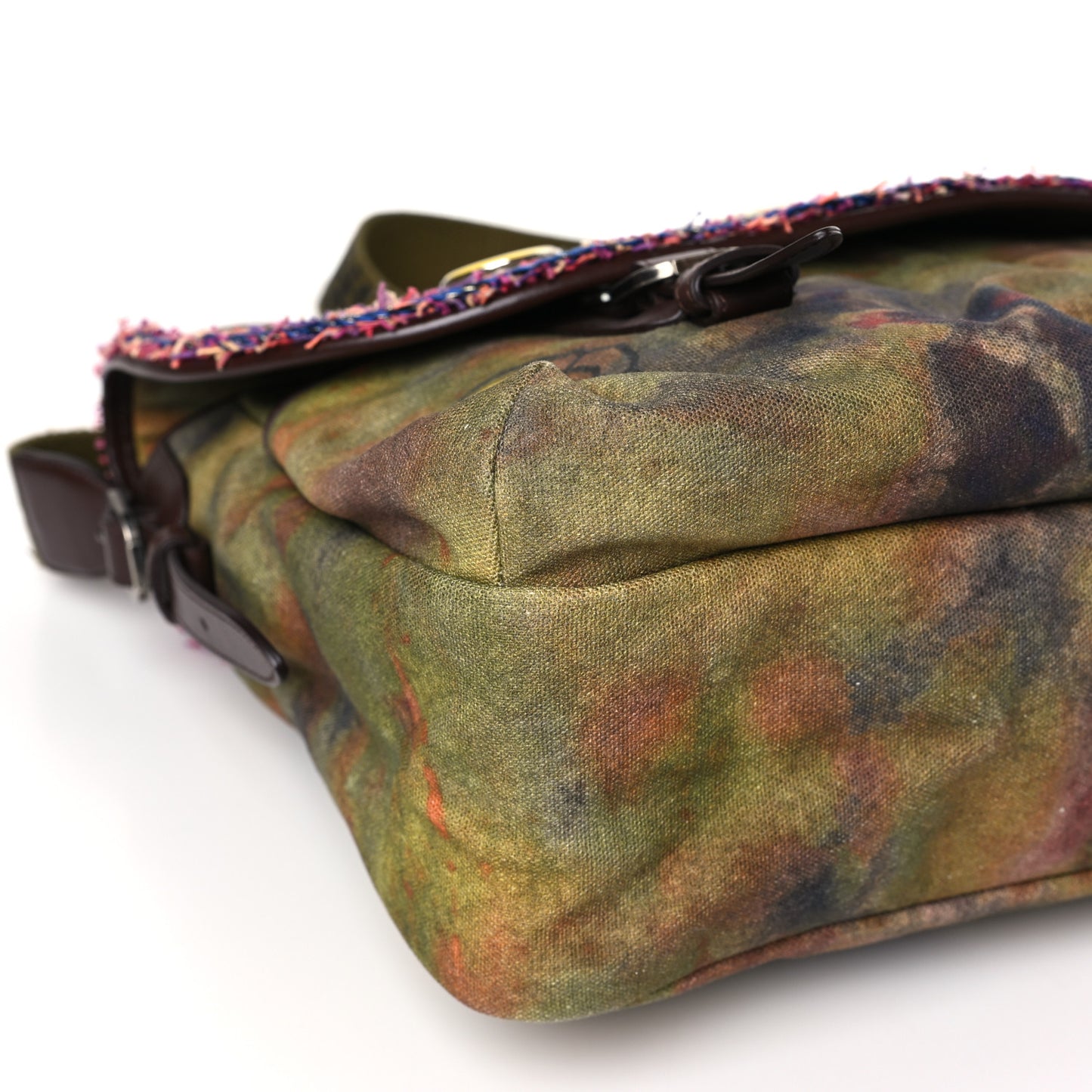 Washed Toile Large Graffiti On The Pavements Messenger Khaki Multicolor
