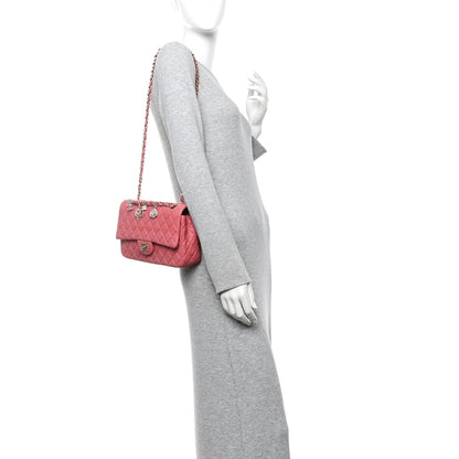 Chanel Lambskin Quilted Valentine Charms Medium Single Flap Pink 2 of 10
