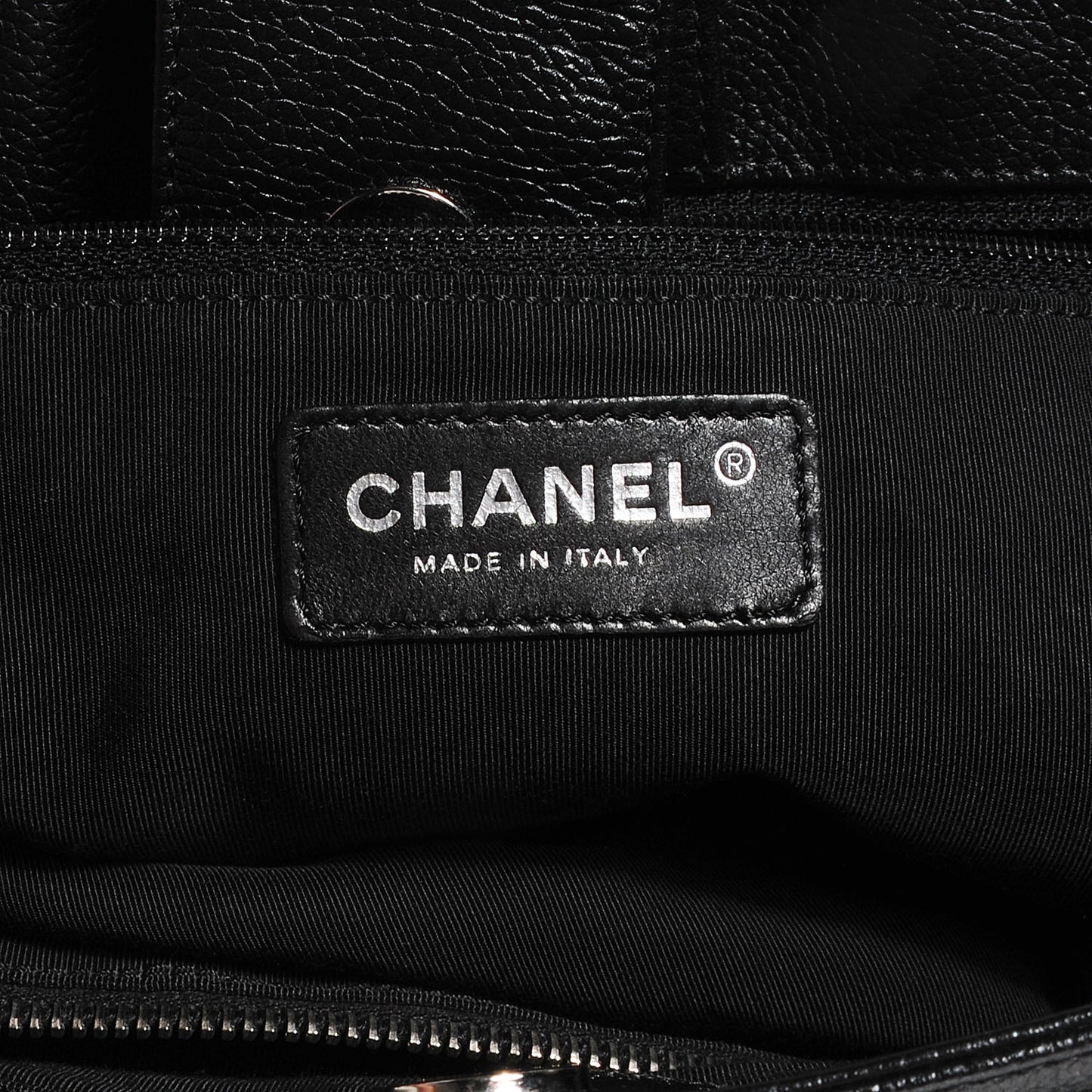 Calfskin Cerf Executive Shopper Tote Black