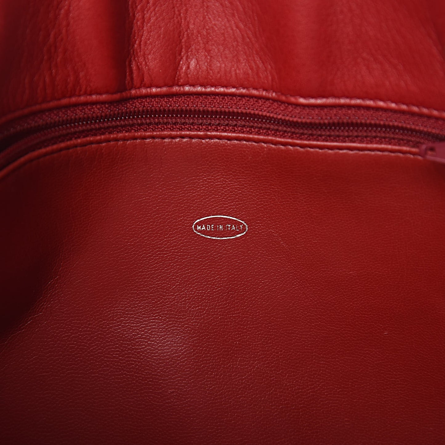 Lambskin Quilted Tote Red