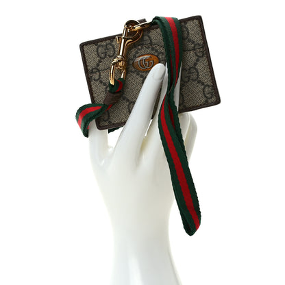 Gucci GG Supreme Monogram Ophidia ID Holder Beige Ebony New Acero 2 of 6