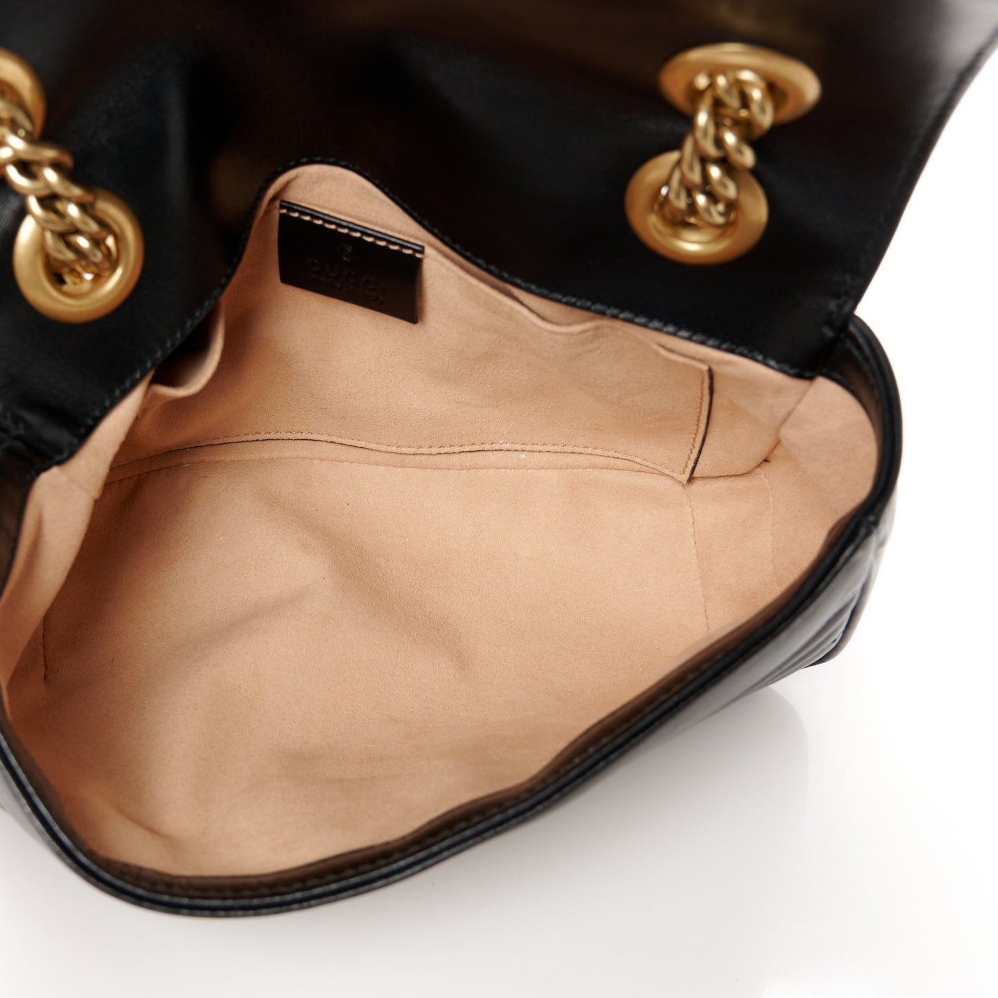 Calfskin Matelasse Mini GG Marmont Shoulder Bag Black