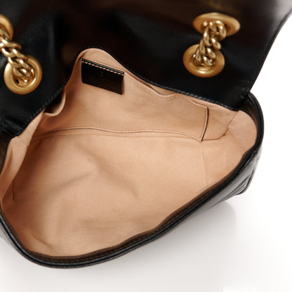 Gucci Calfskin Matelasse Mini GG Marmont Shoulder Bag Black 5 of 11