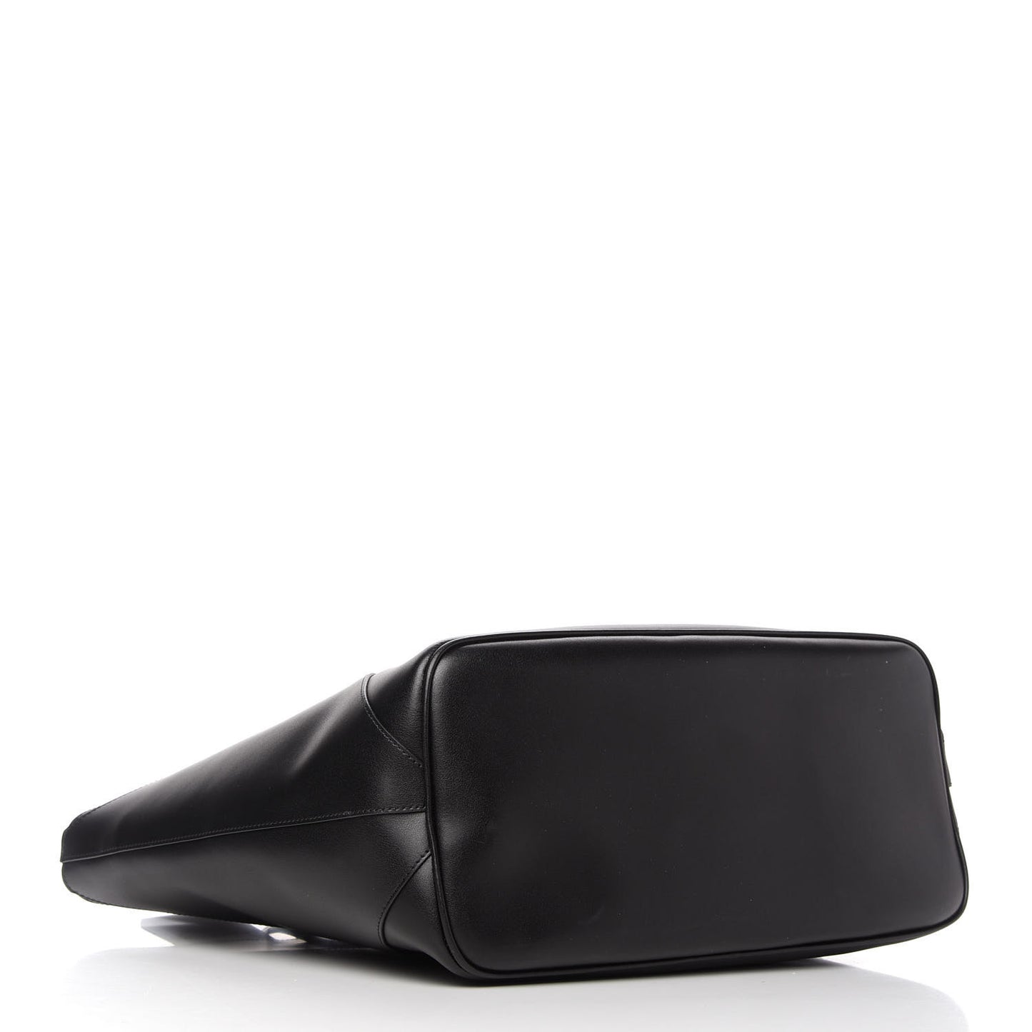 Smooth Calfskin Wing Shopper Tote Black White