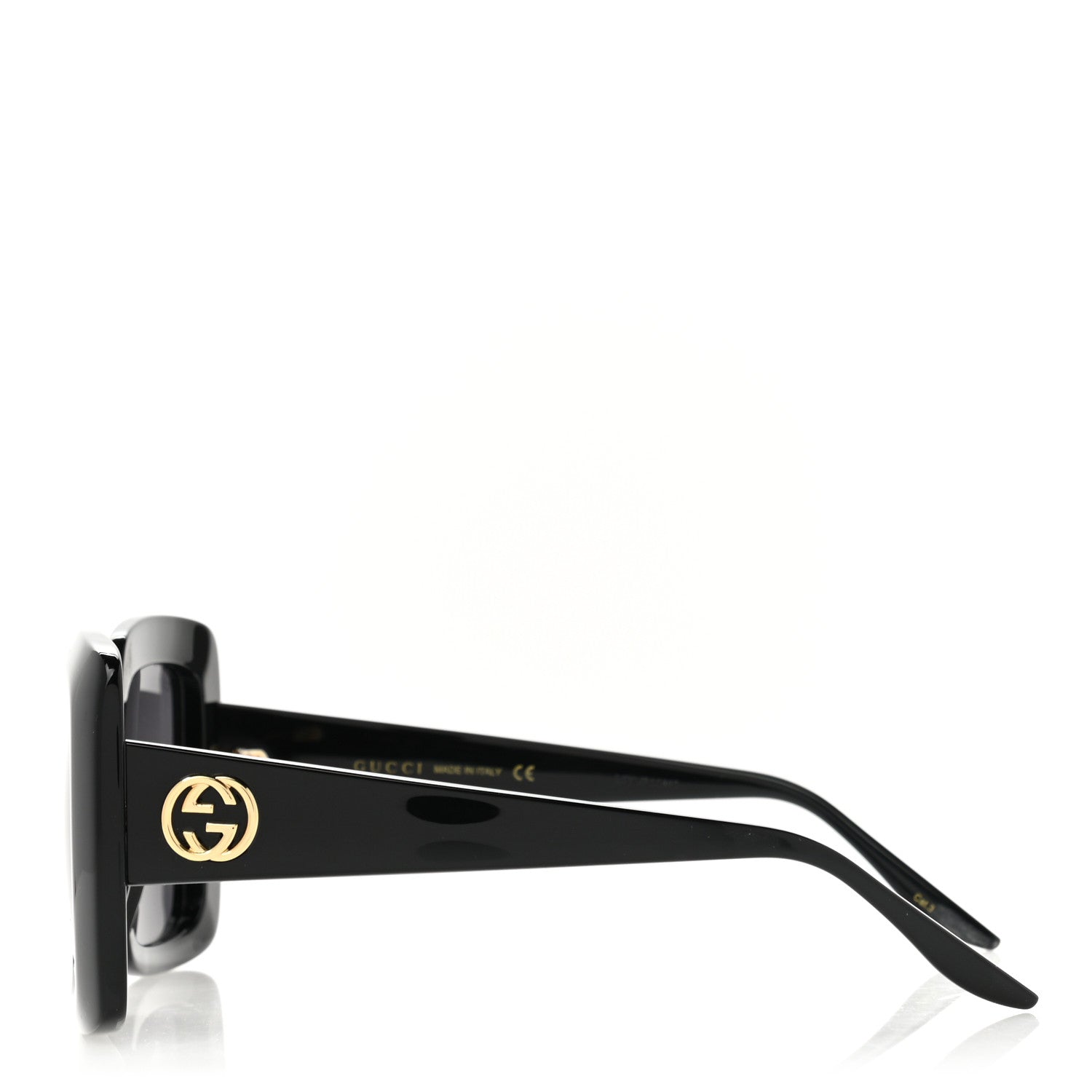 Gucci Acetate Square Frame Sunglasses GG0053S Black 2 of 7