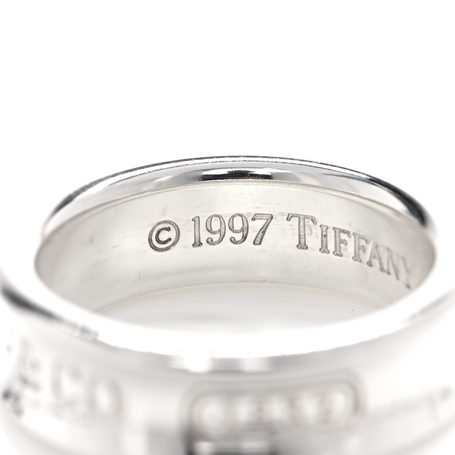 Tiffany Sterling Silver 1837 Square Ring 58 8.5 5 of 6