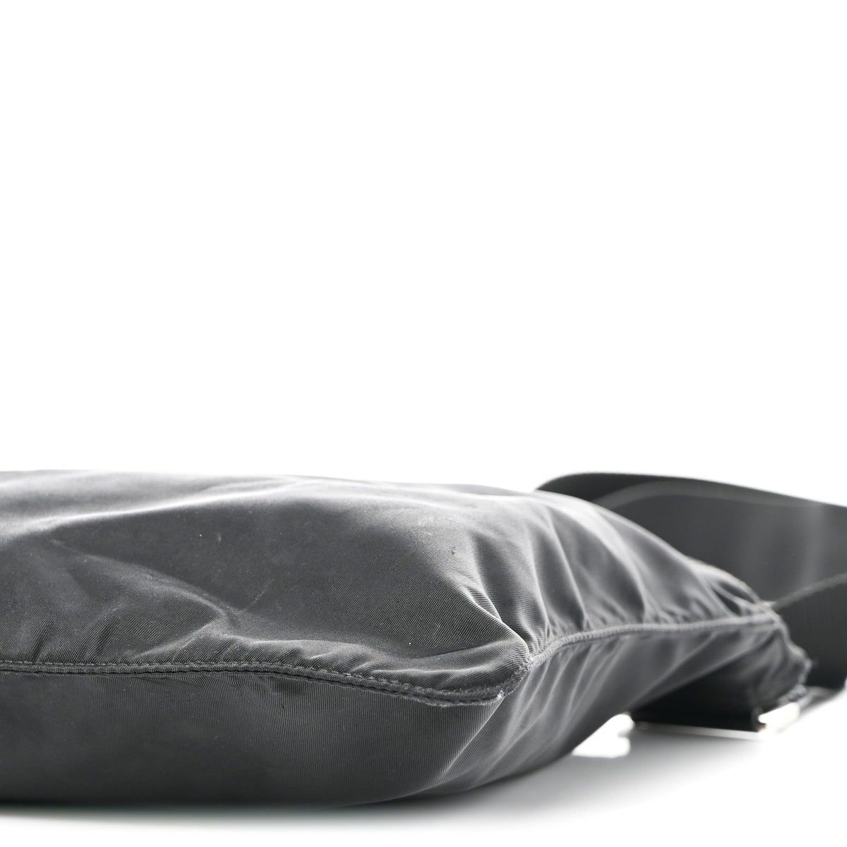 Nylon Vela Flat Messenger Bag Black