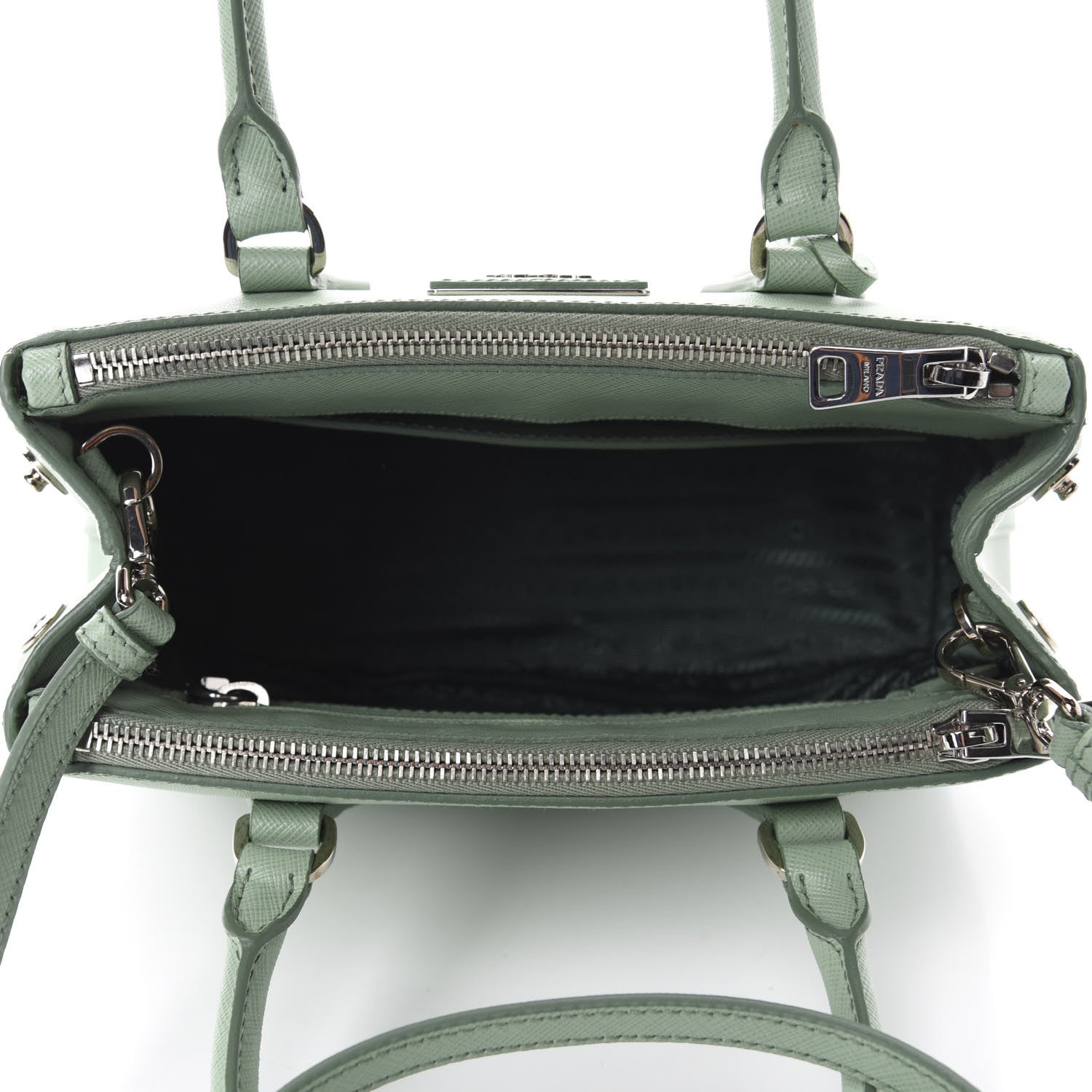 Prada Saffiano Lux Small Galleria Double Zip Tote Acquamarina 5 of 10
