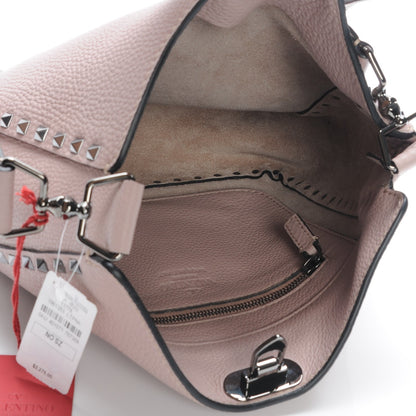 Valentino Garavani Pebbled Calfskin Small Rockstud Flip-Lock Messenger Bag Poudre 5 of 6