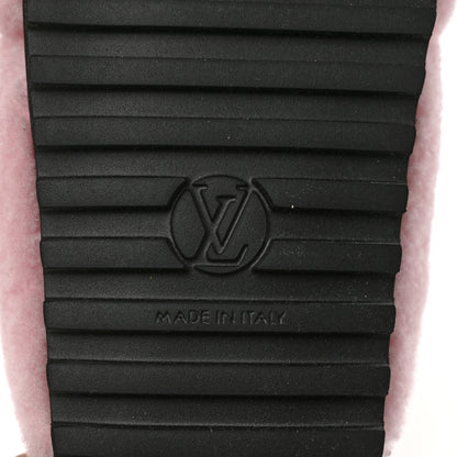 Louis Vuitton Shearling Paseo Sandals 40 Pink 6 of 8