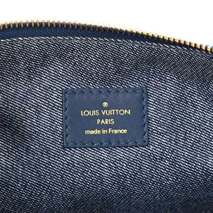 Louis Vuitton Lambskin Embossed Monogram Coussin PM Denim Blue 6 of 9
