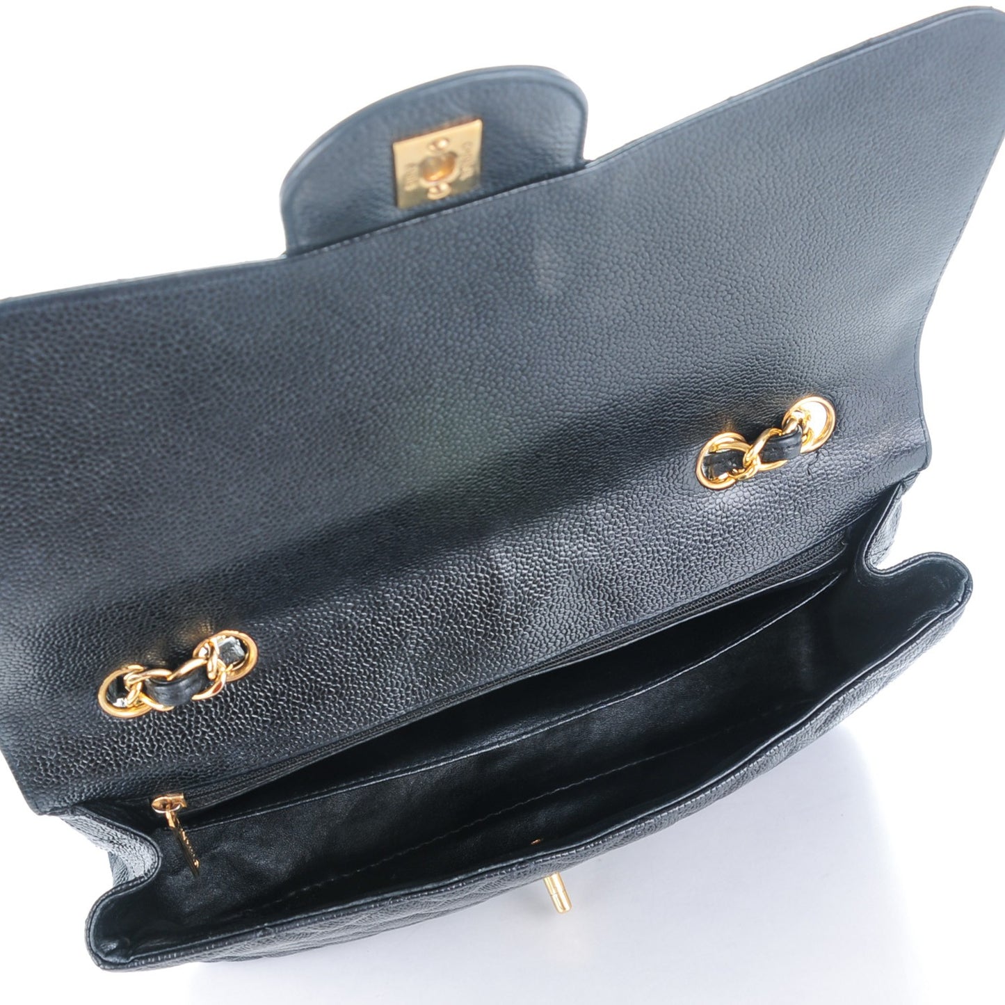 Caviar Quilted Jumbo Single Flap Black