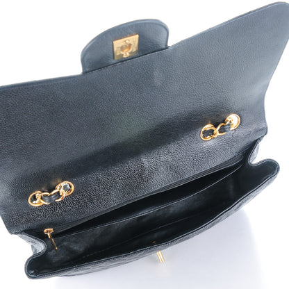 Chanel Caviar Quilted Jumbo Single Flap Black 5 of 8