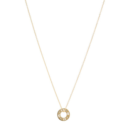 Tiffany 18K Yellow Gold Diamond Atlas Pierced Pendant Necklace 1 of 5