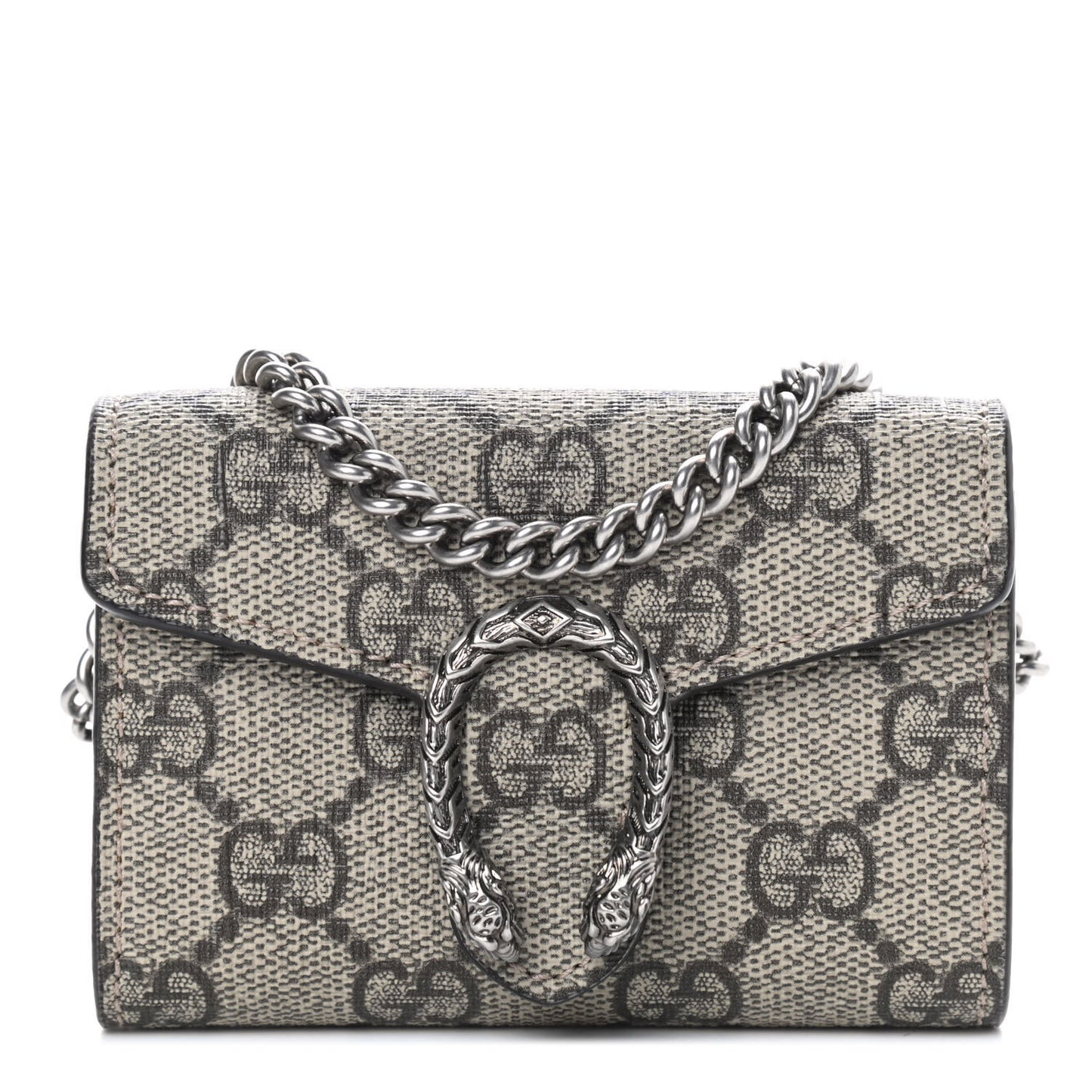 GG Supreme Monogram Dionysus Coin Purse Taupe