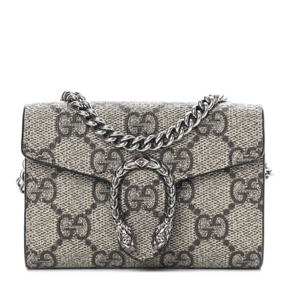 Gucci GG Supreme Monogram Dionysus Coin Purse Taupe 1 of 8