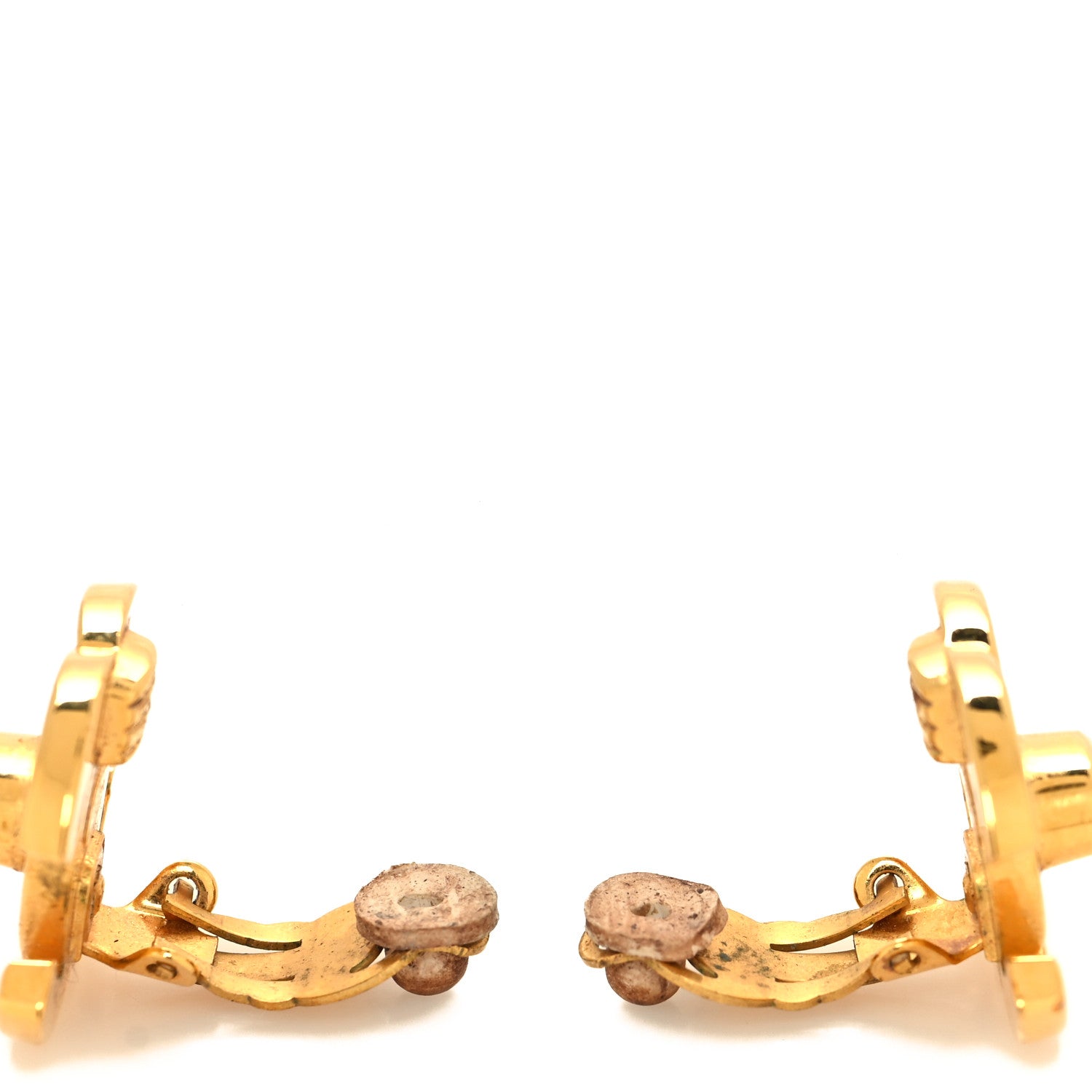 Chanel Metal CC Turnlock Clip On Earrings Gold 3 of 4