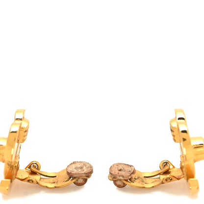 Chanel Metal CC Turnlock Clip On Earrings Gold 3 of 4