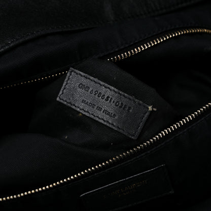 Saint Laurent Lambskin Quilted Maxi Icare Shopping Tote Black 7 of 17